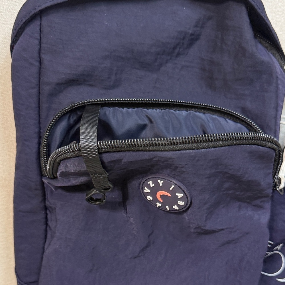 Stylish Navy Crossbody Bag with Logo - Picture 9 of 10